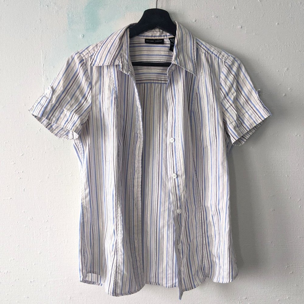 Collared shirt with metallic threads 🌟 BOGO
